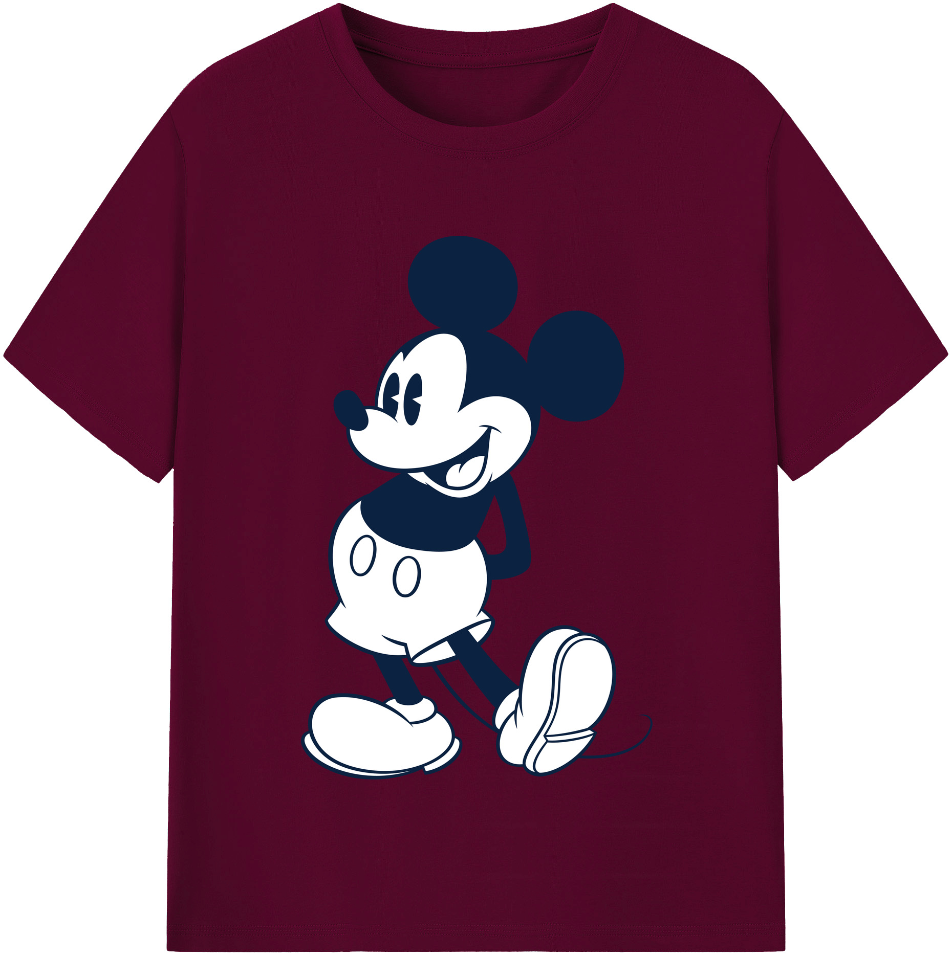 （画像用） ミッキーマウス Mickey Mouse レディースカジュアルプリントTシャツ（綿100％）